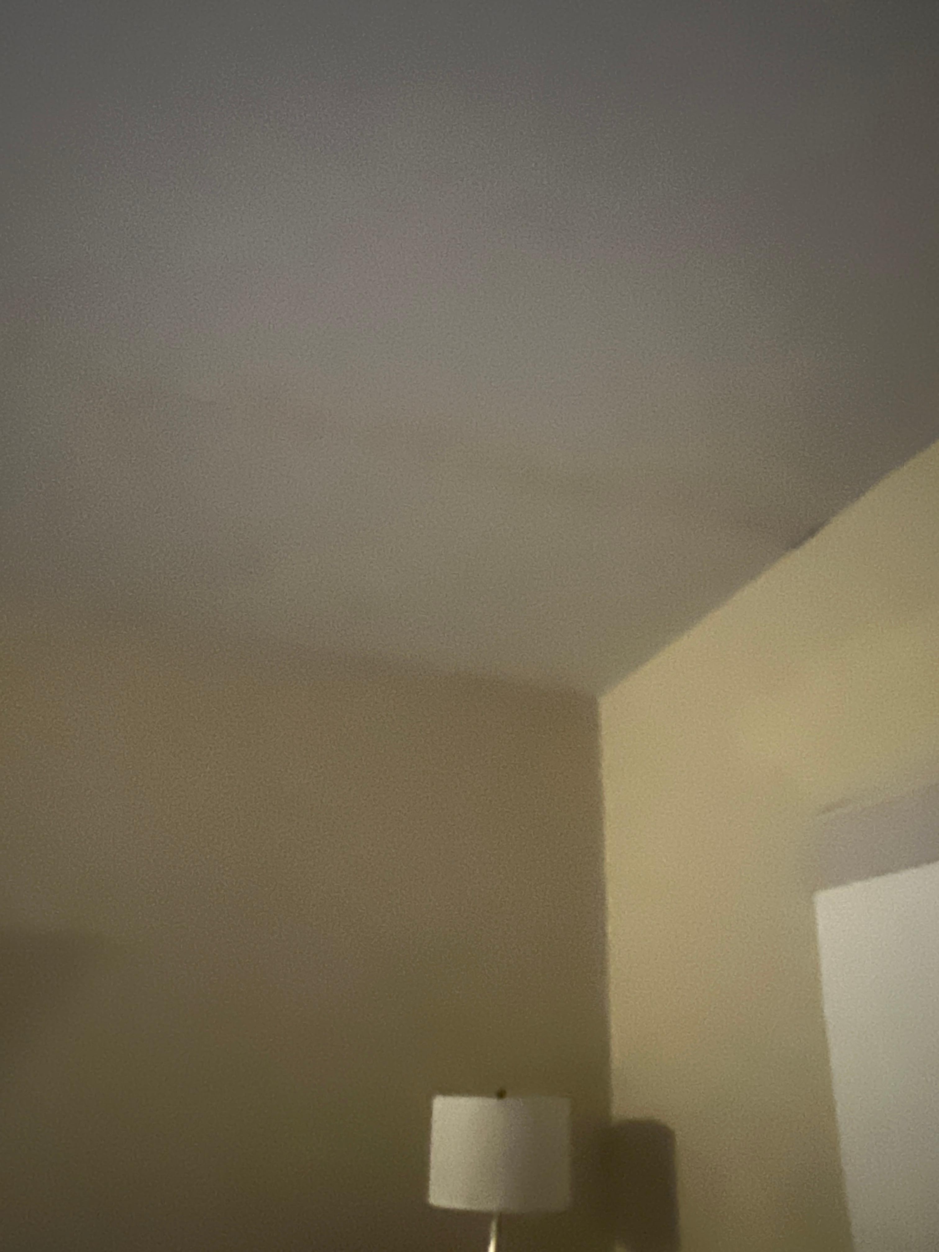 Poorly patched ceiling 