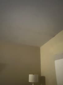 Poorly patched ceiling
