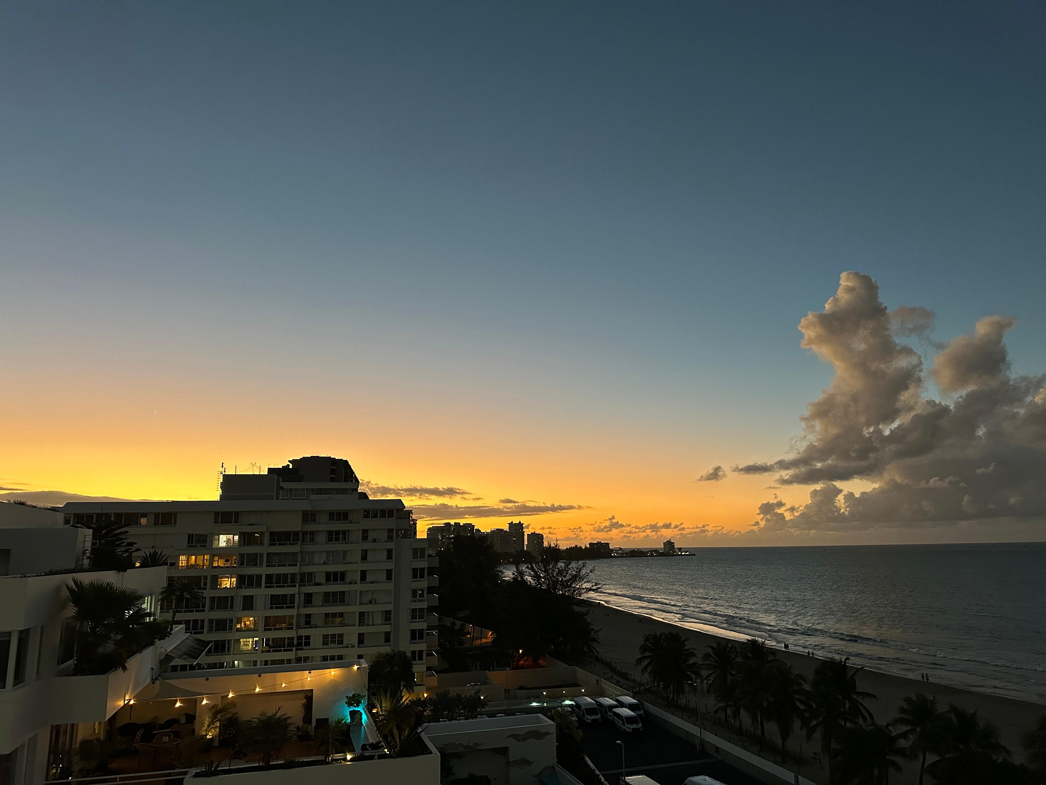 Sunset balcony view 