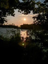 At night from the deck (flash)