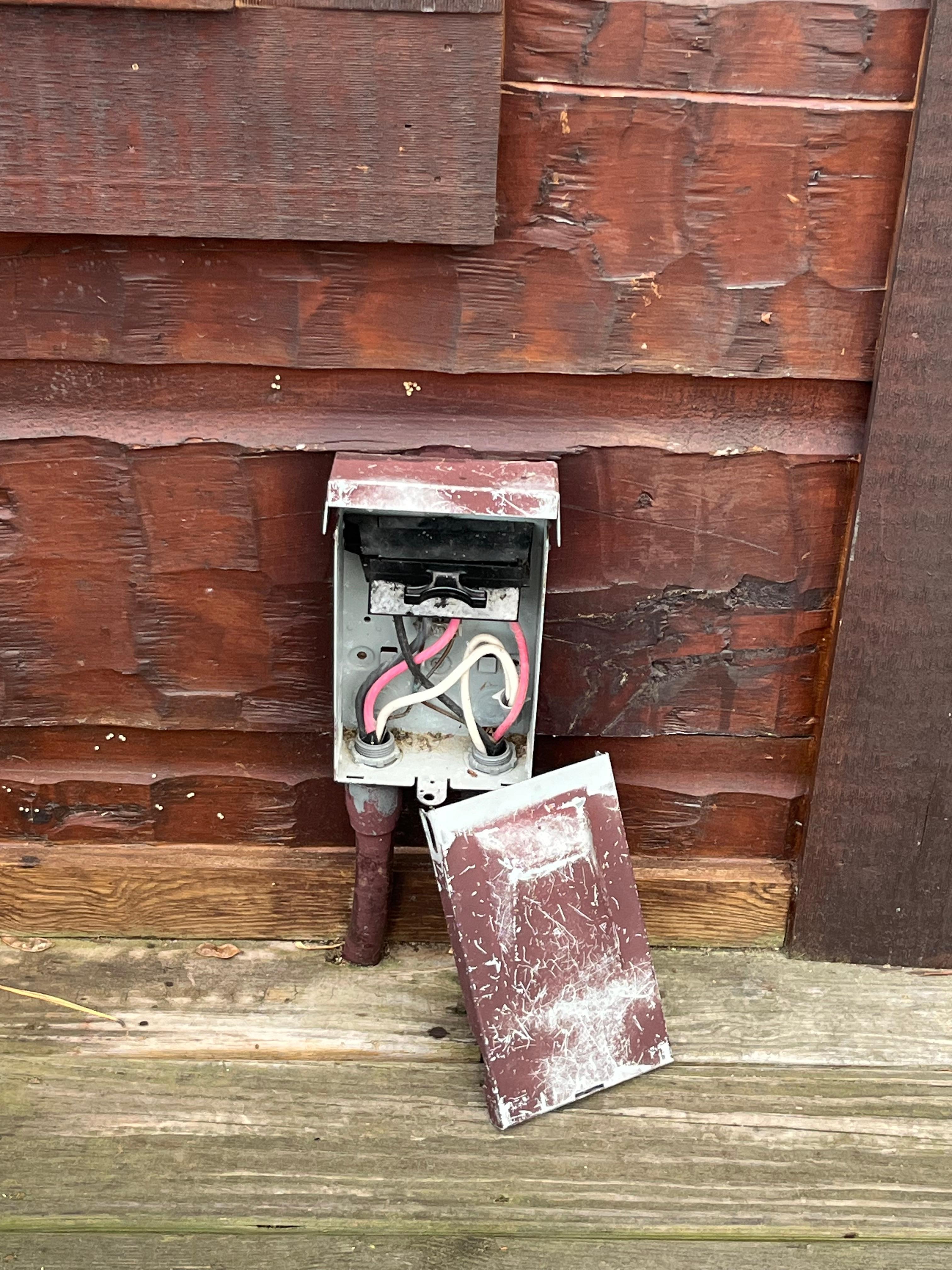 Cover off of electrical box