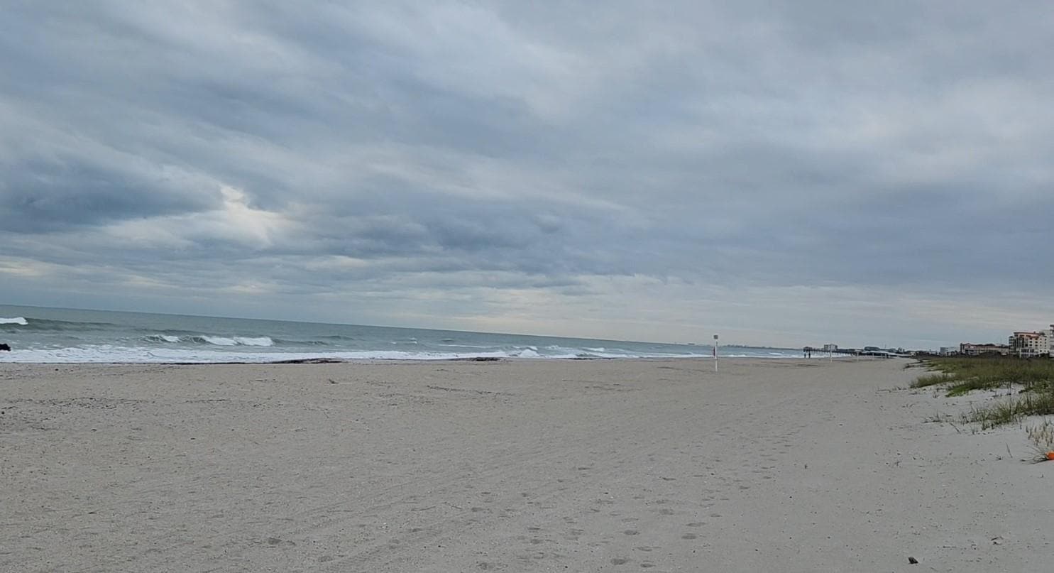 The view down to the pier