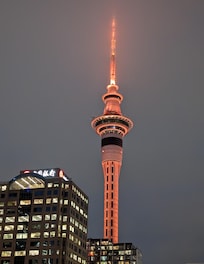 Vue de notre chambre, la Skytower.