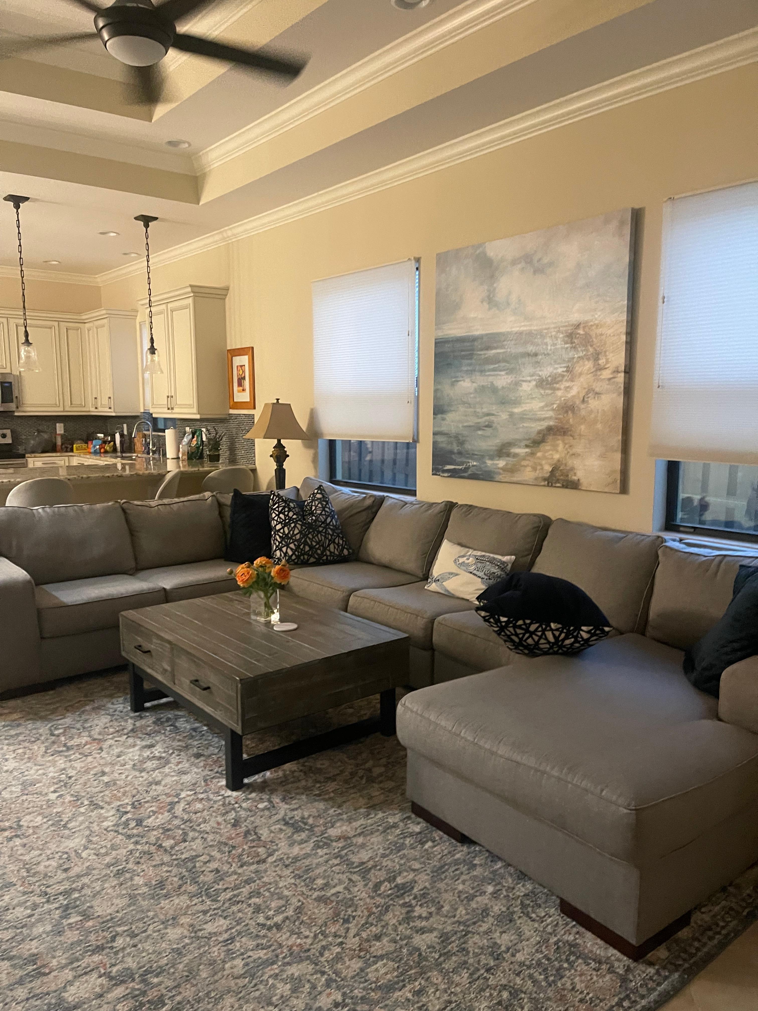 Perfect amount of seating for our movie nights! 