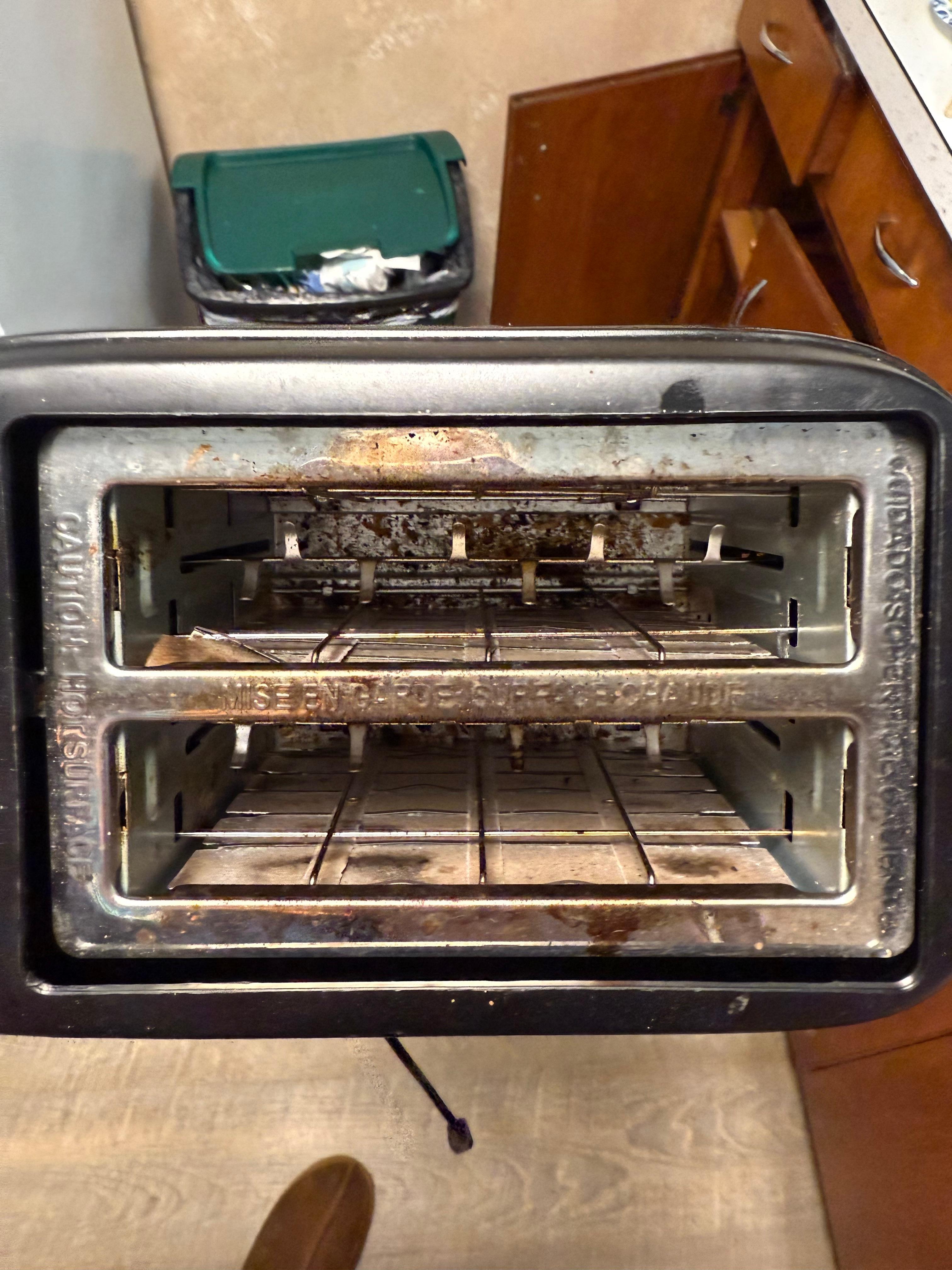 Dirty cookware and appliances.