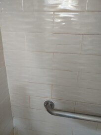 More pink mold in the grout