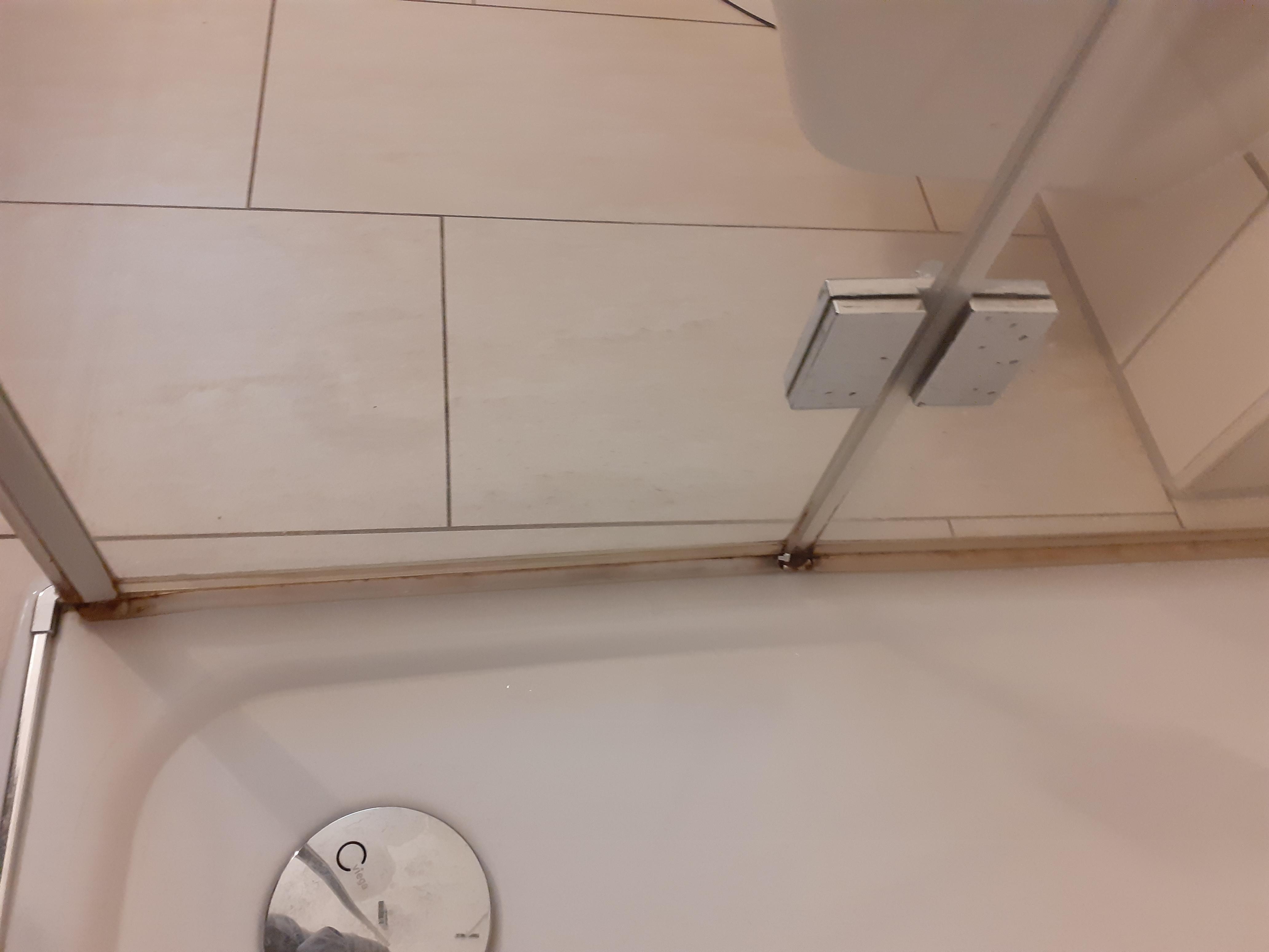 Dusche, Schimmel, alte Seifenreste