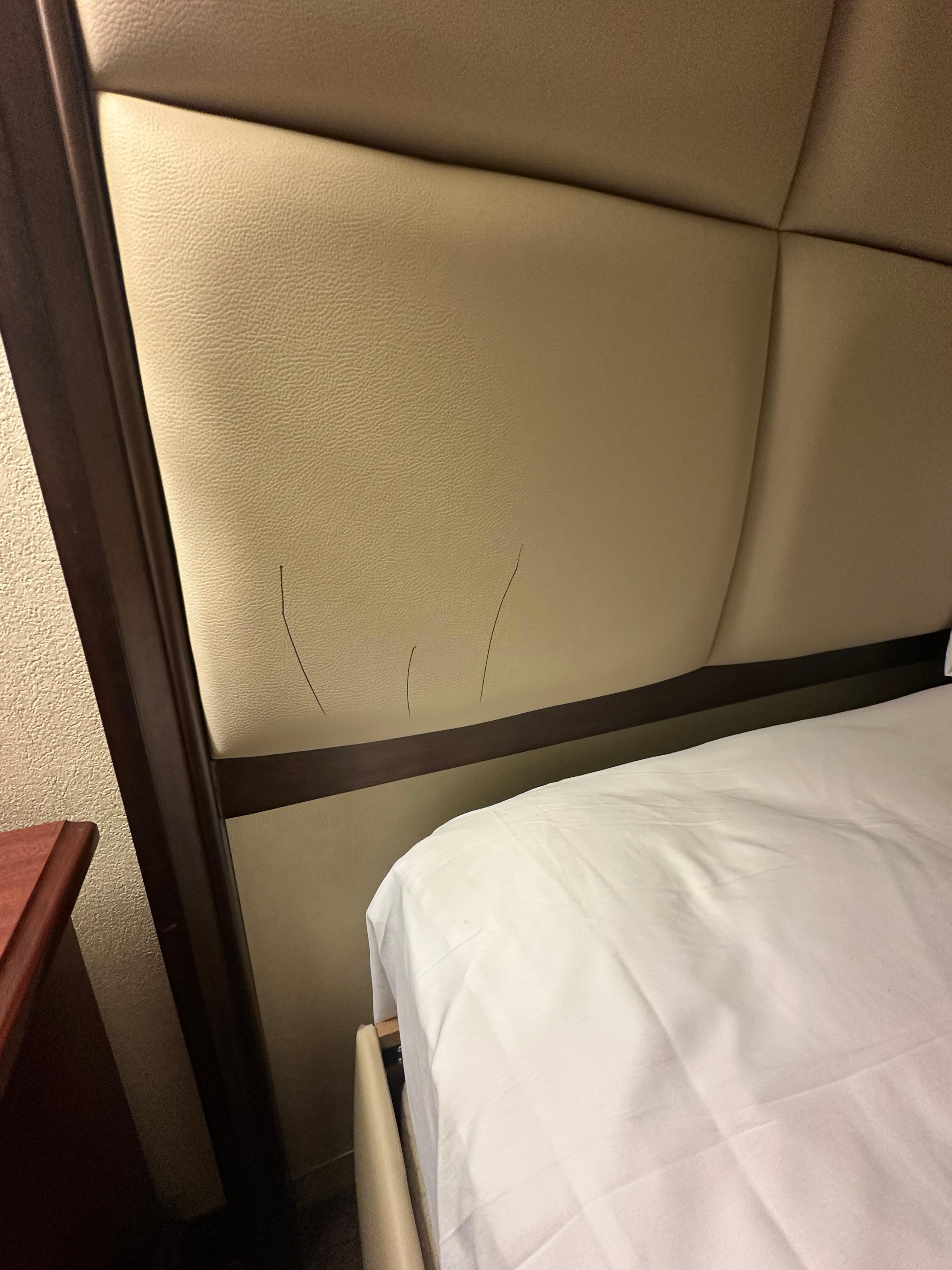 Pen marks on headboards