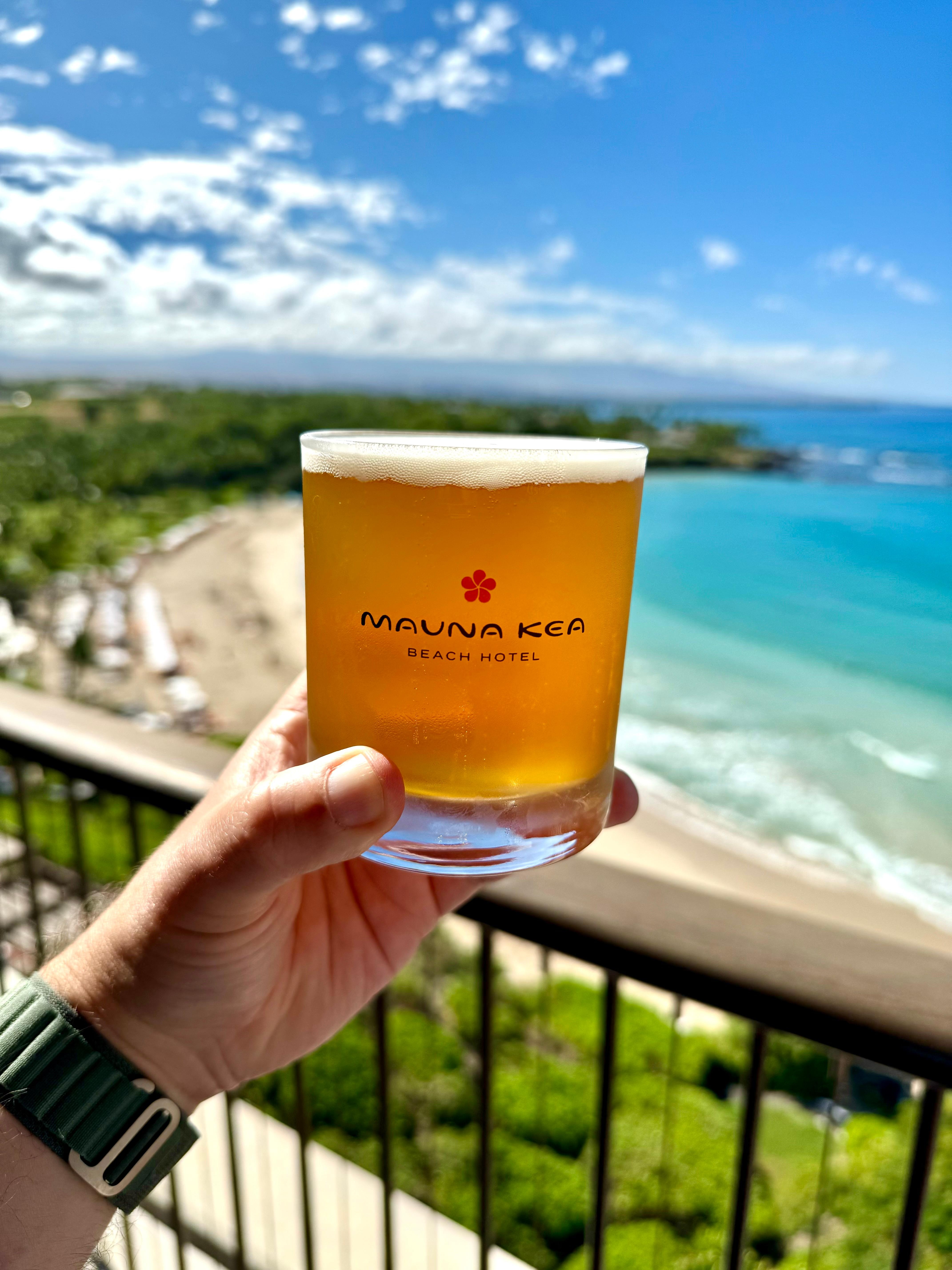 Enjoying a beer from the balcony of my room. 