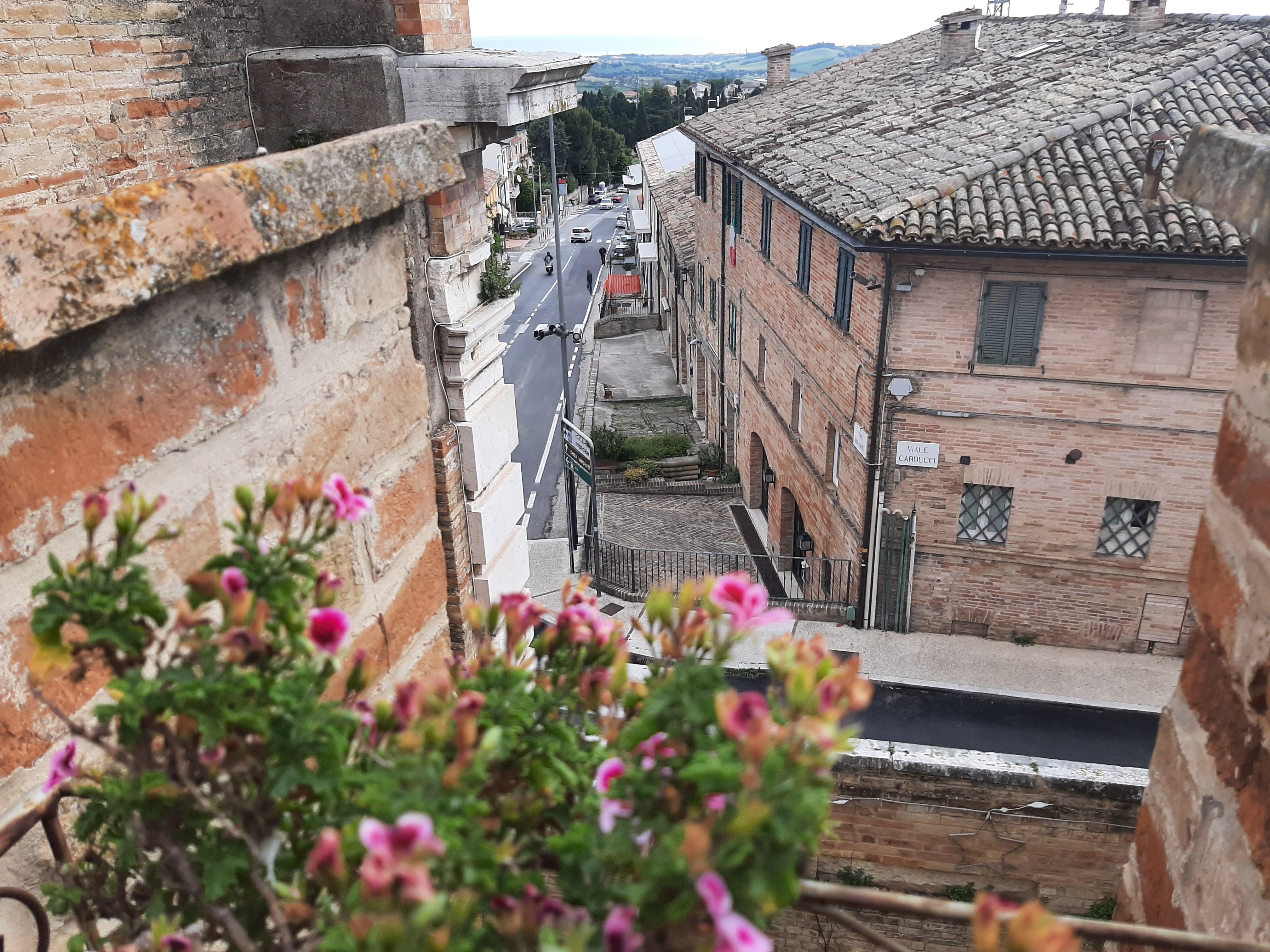 Het uitzicht vanuit het terras waar we het ontbijt kregen. 