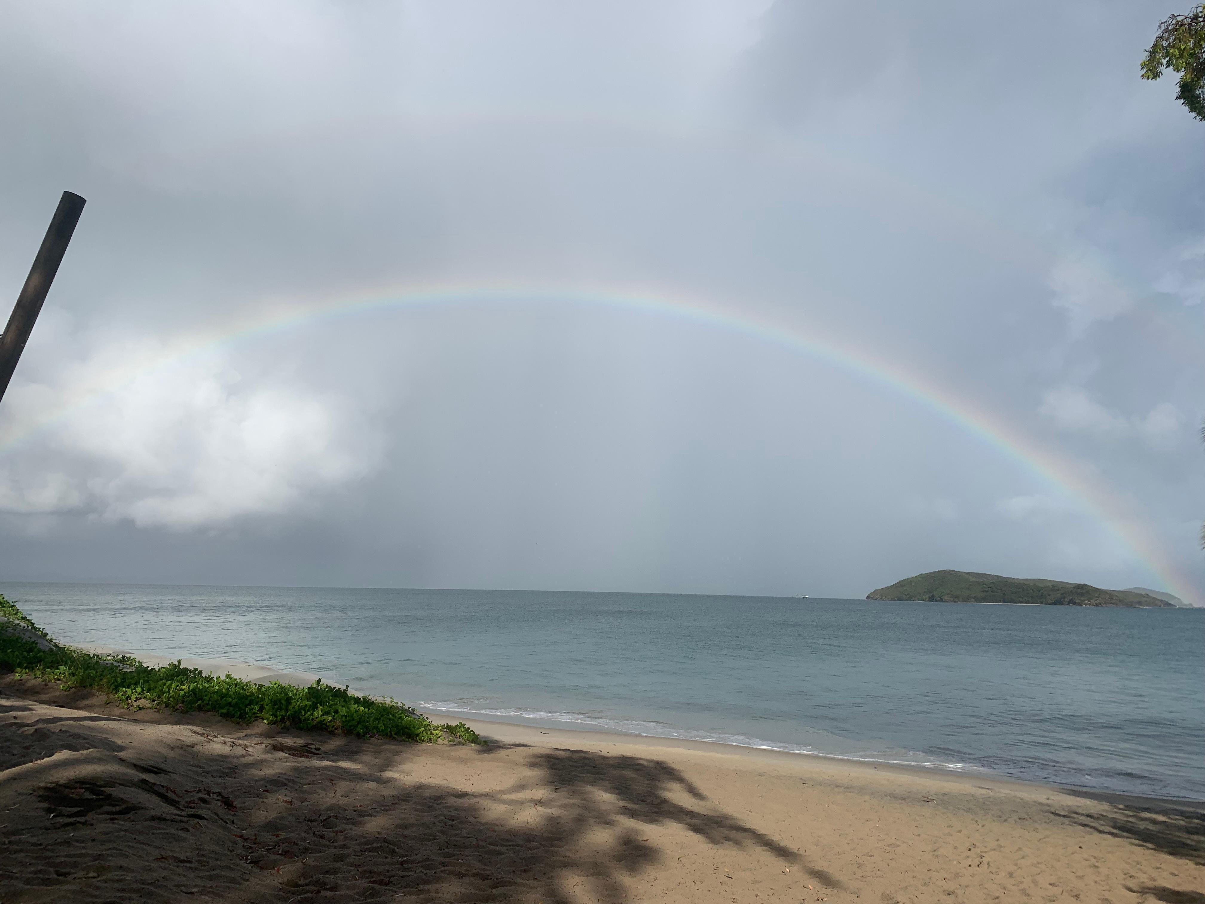 Swimming under a rainbow at GKI