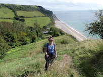 Branscombe Beach from 300 feet up West Cliff