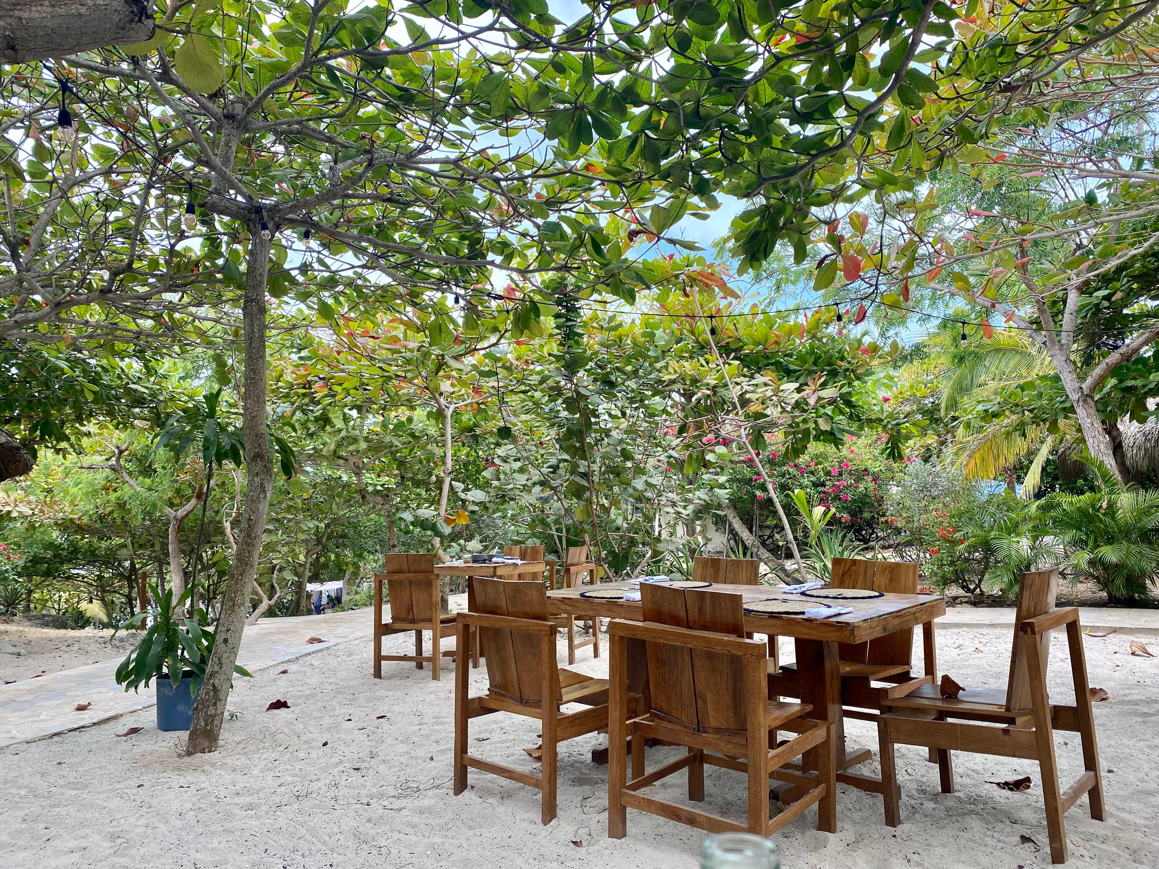 Outdoor dining area