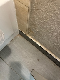 Dirt buildup in corners on baseboard