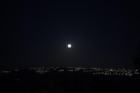 Moon set over the hills