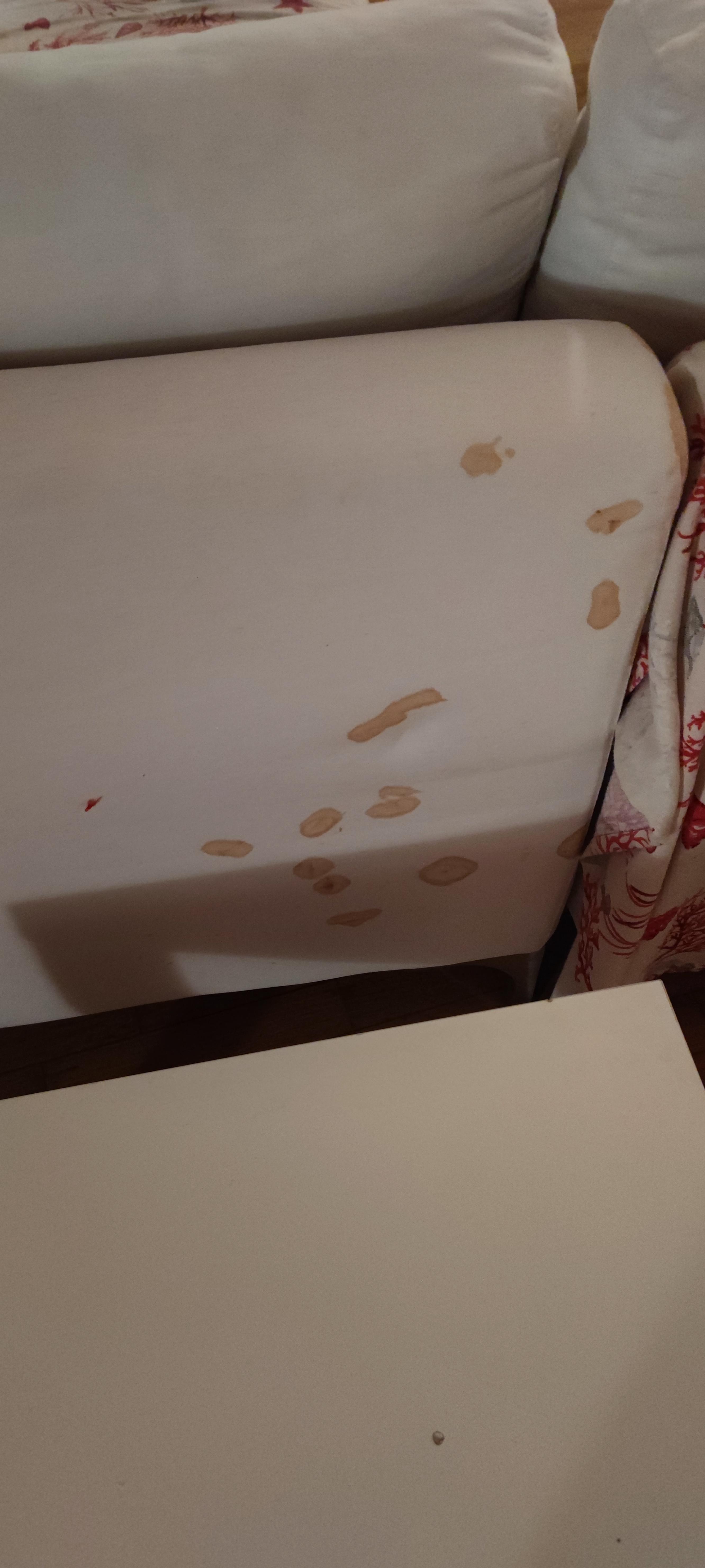 Stained and dirty sofa