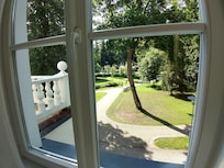 View from the window of the room.