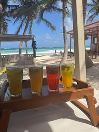Drinks in the cabana