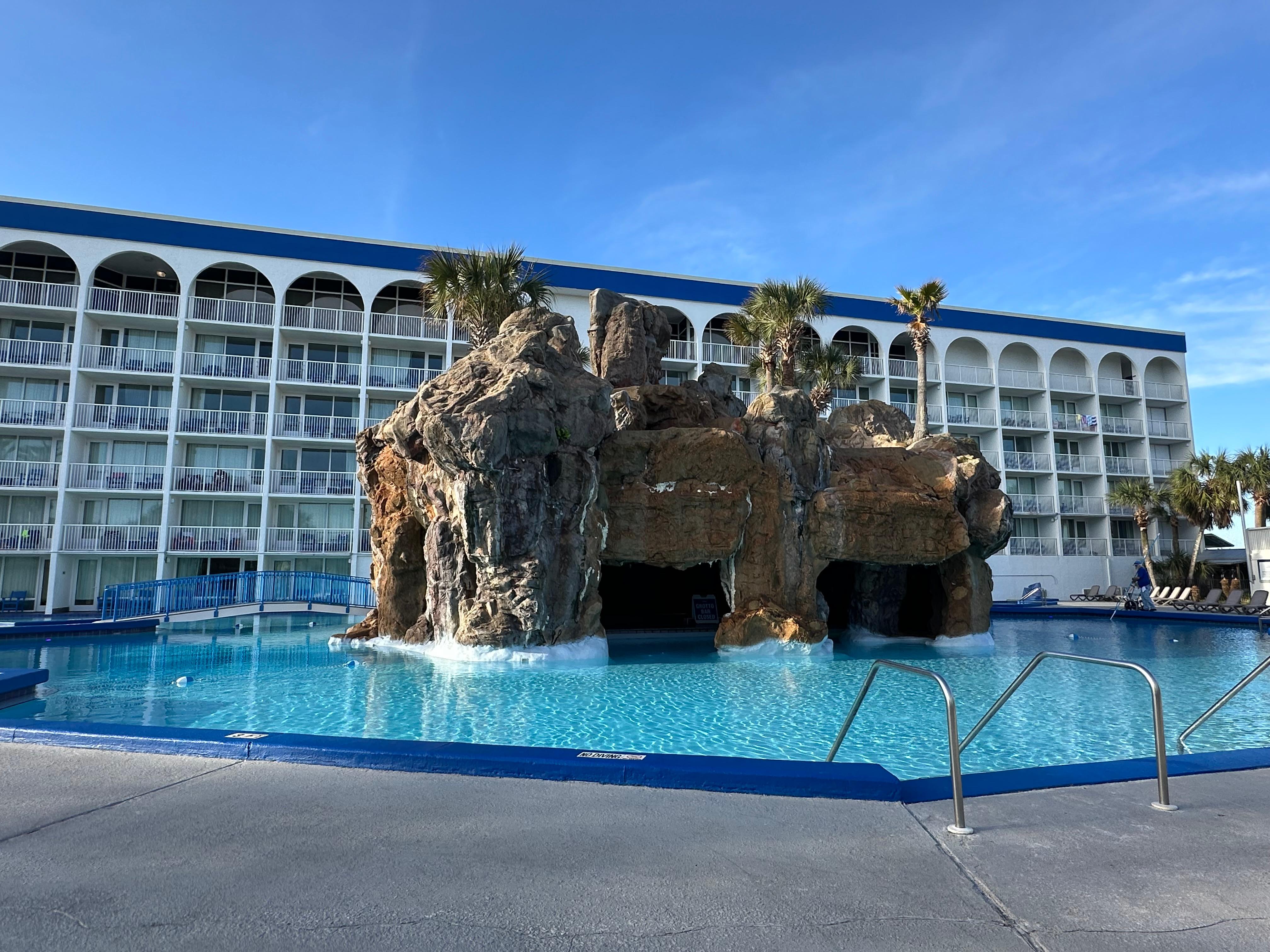 One of the pools and waterfall