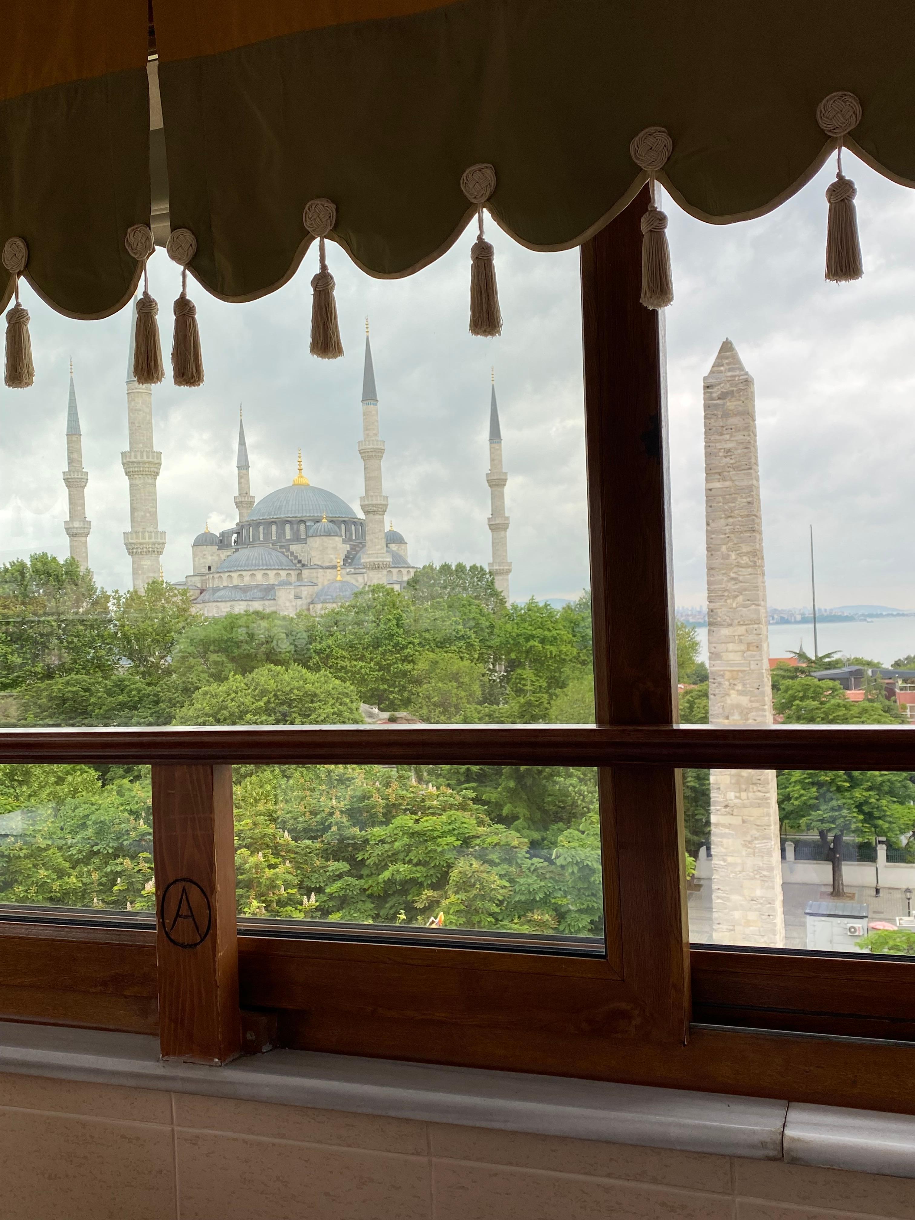 The beautiful view from the Hotel Alzer’s breakfast room