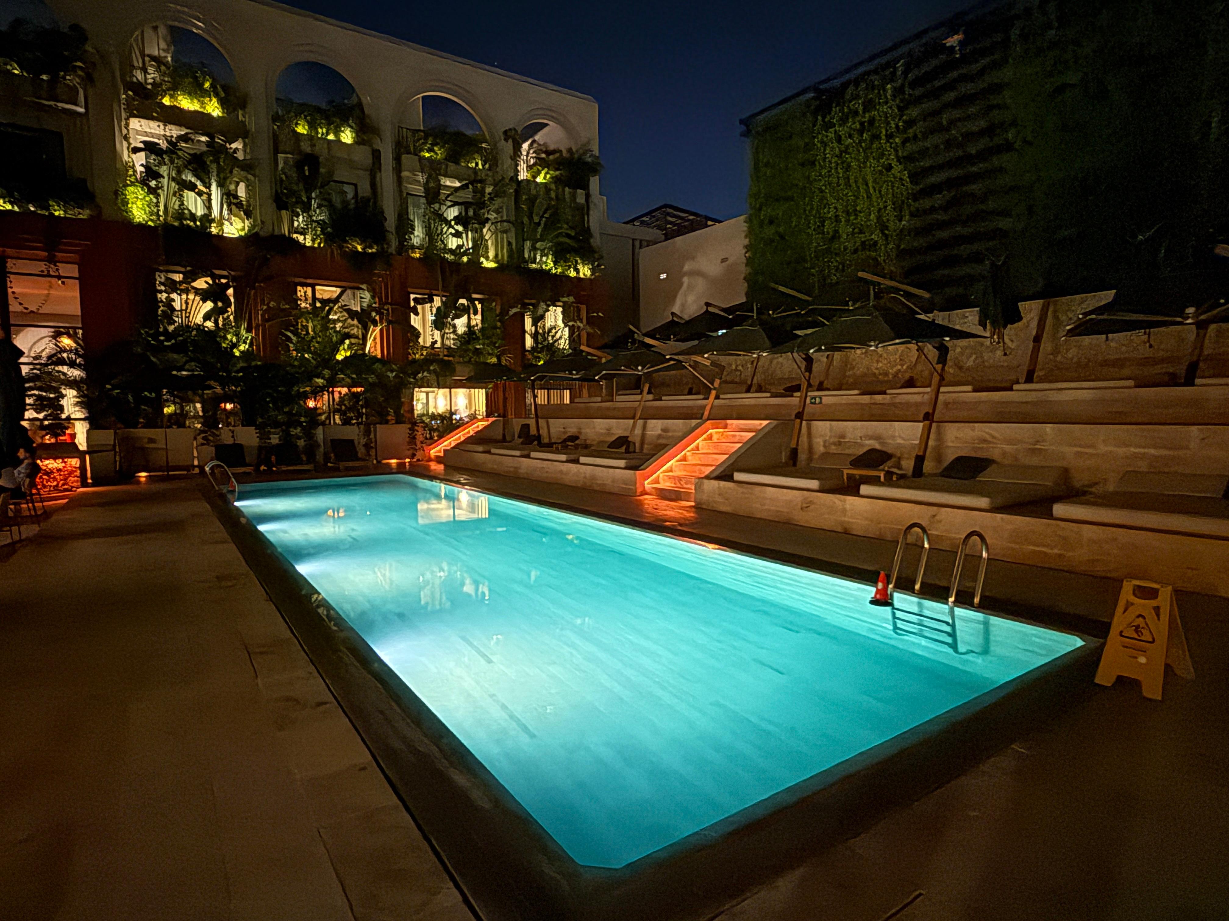 Main pool at night