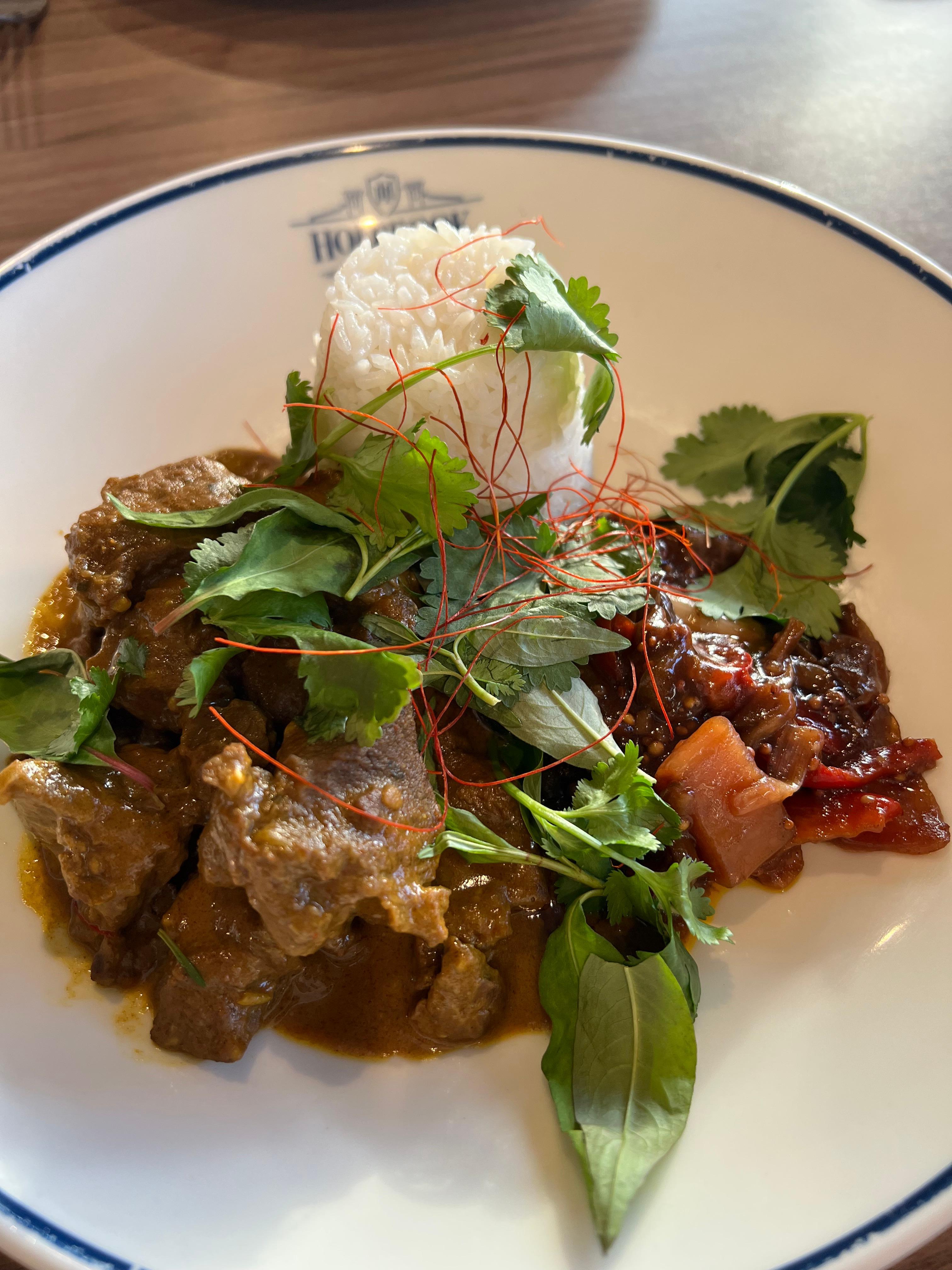 Beautiful curried beef.