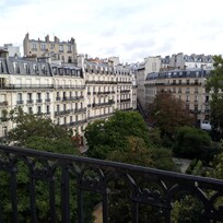 Blick von unserem Balkon in der 5. Etage