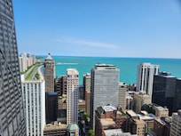 View from our spot on the 30th floor. Standard king room.