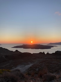 Coucher de soleil juste en face de l’hôtel