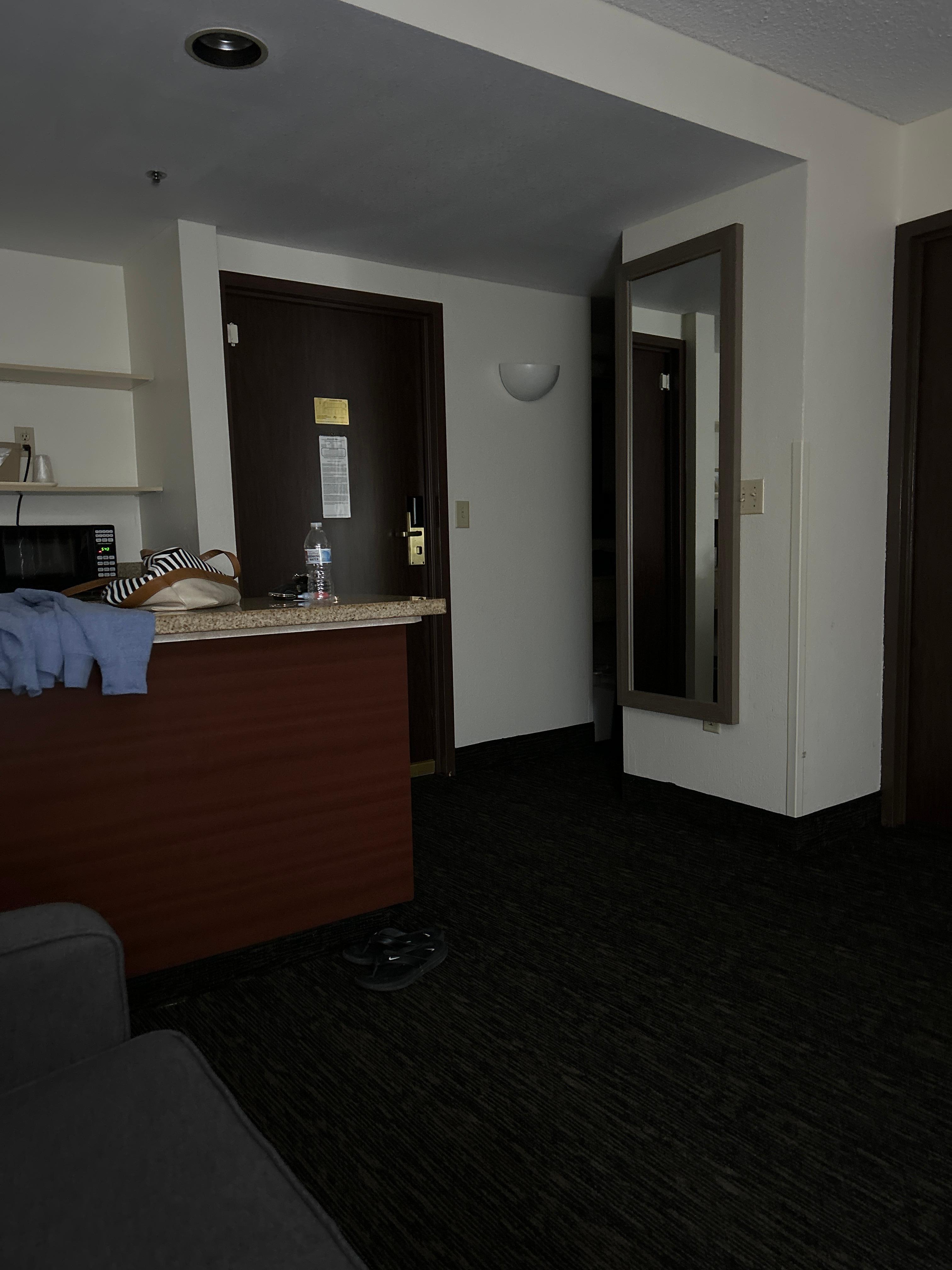 Great bonus our room has 2 rooms, living room and bedroom! 