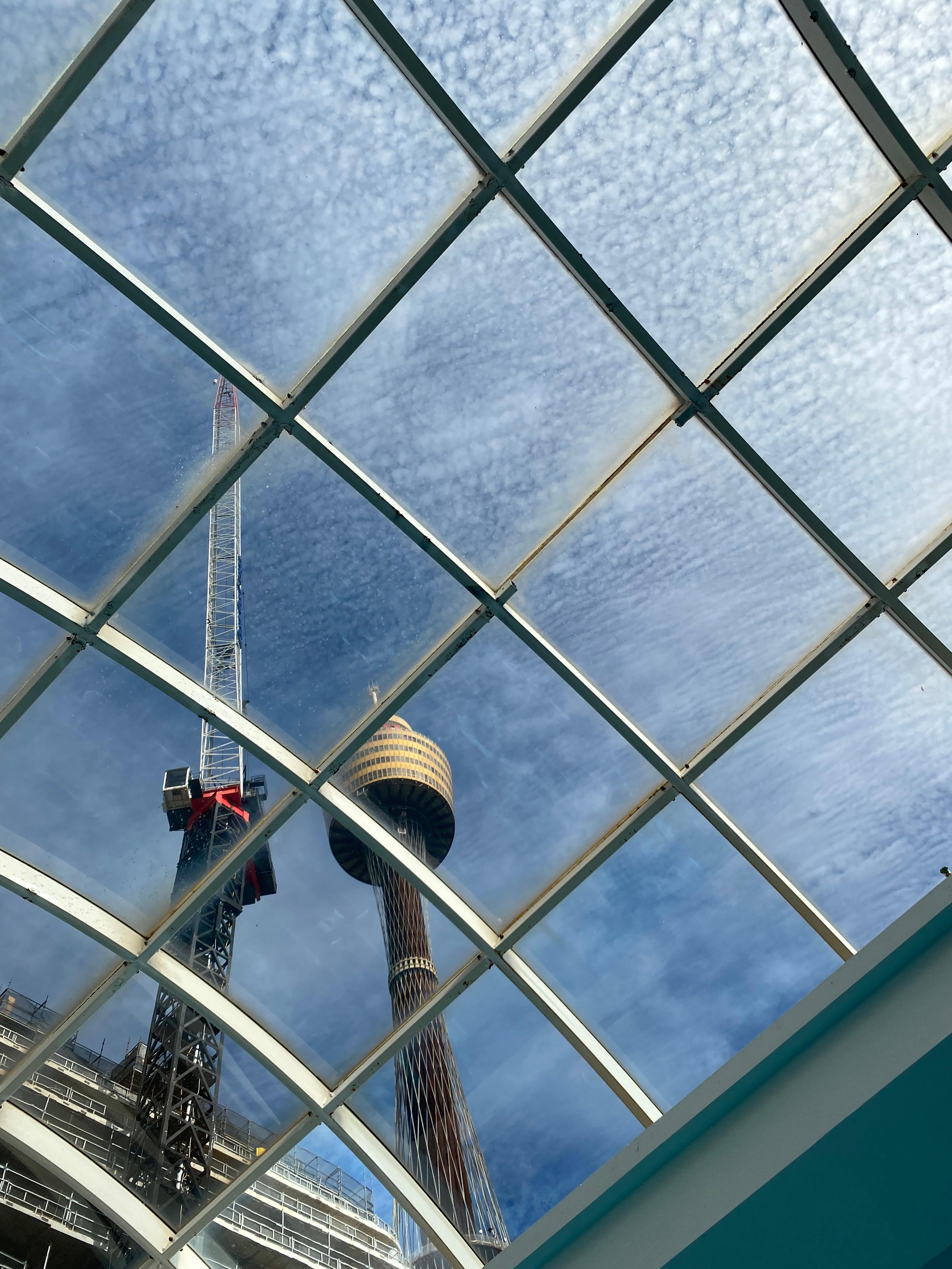 Glass ceiling over the pool of Centrepoint Tower