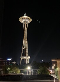 View from room at night.