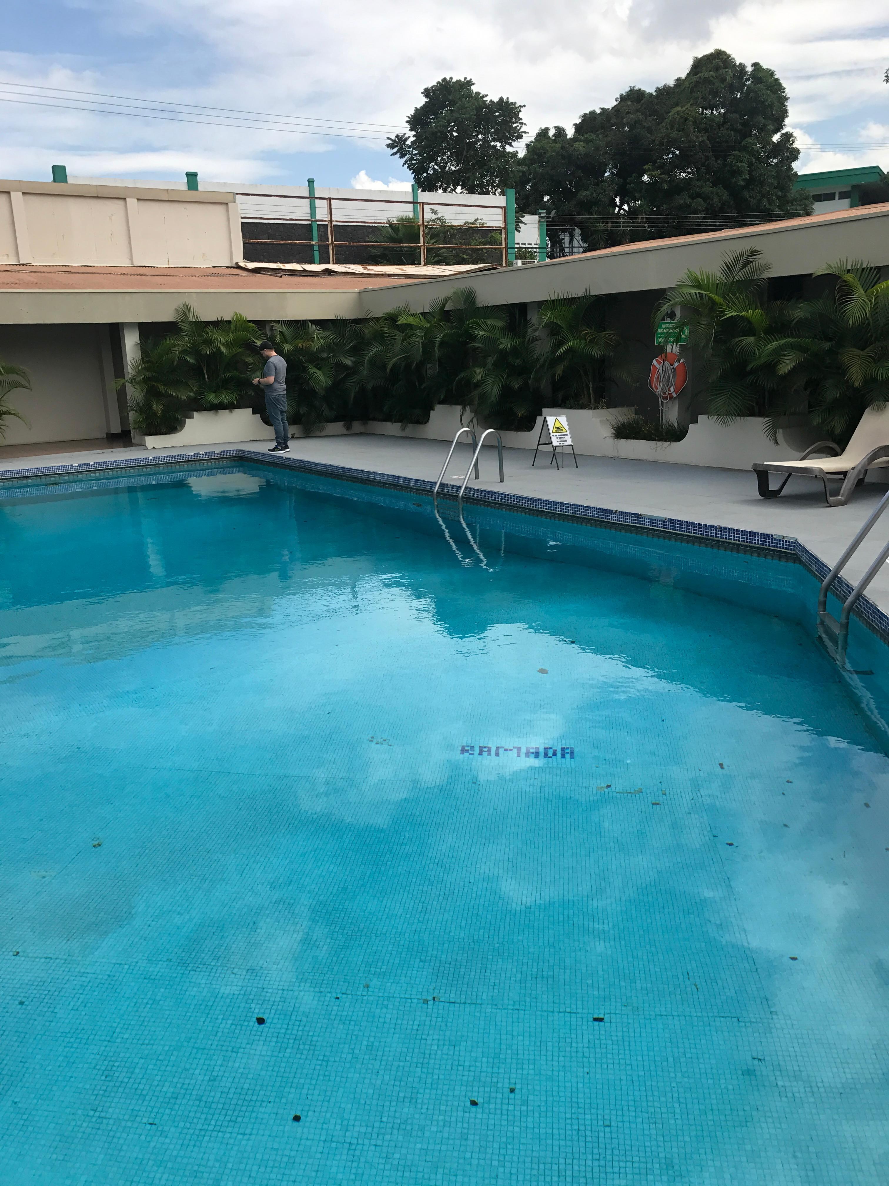 Another pool falling apart and great views of the hotel collapsing