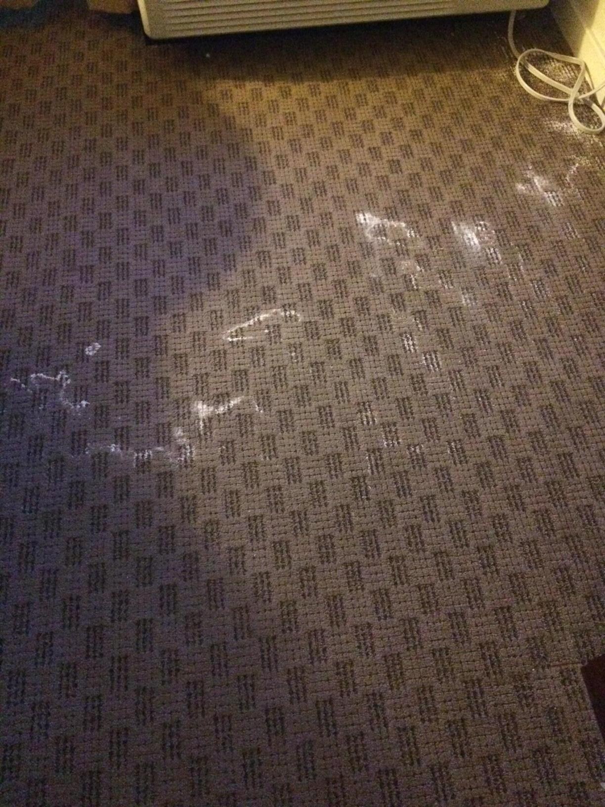 Powder on floor