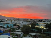 The view from restaurant during sunset