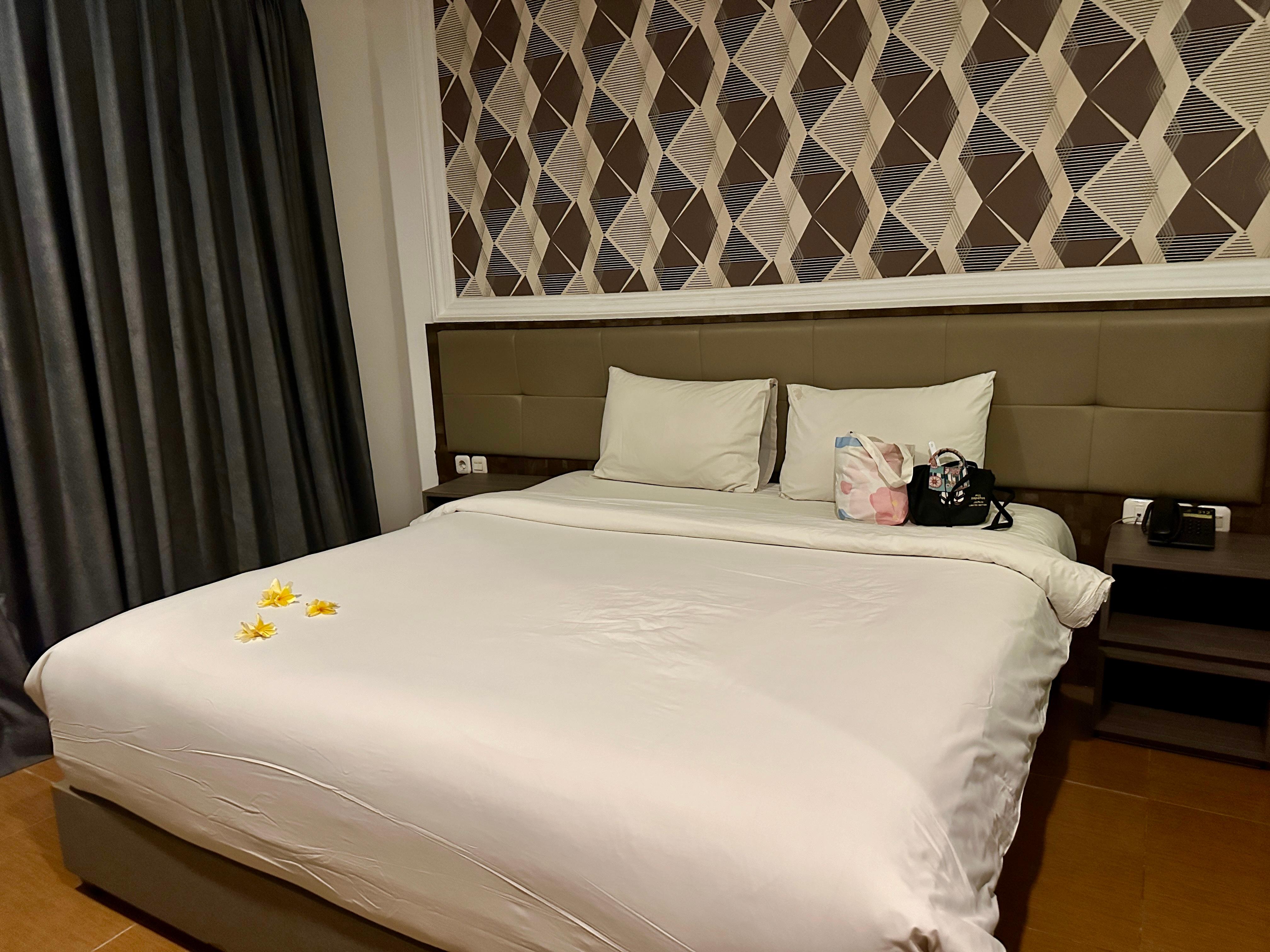 Superior room with very comfortable Q bed. 