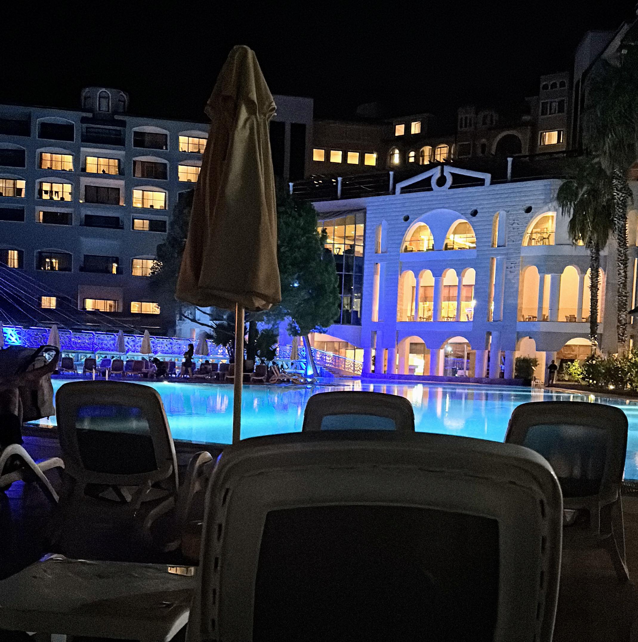 main pool at night