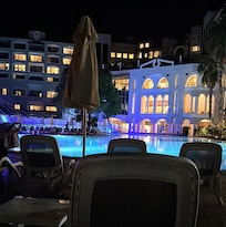 main pool at night