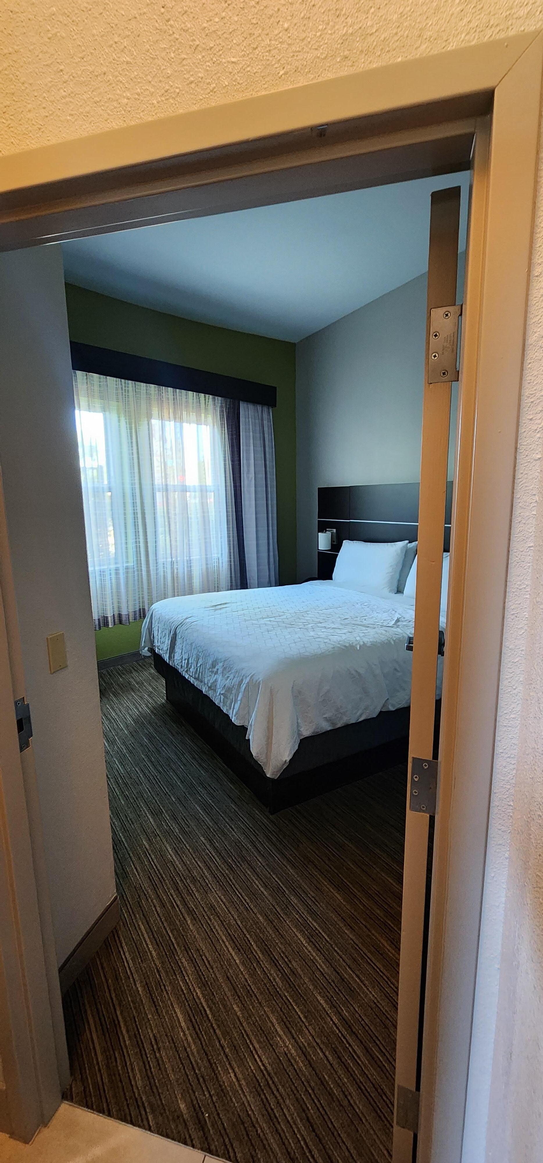 Bedroom area of suite.
