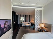 Spacious bedroom and seating area