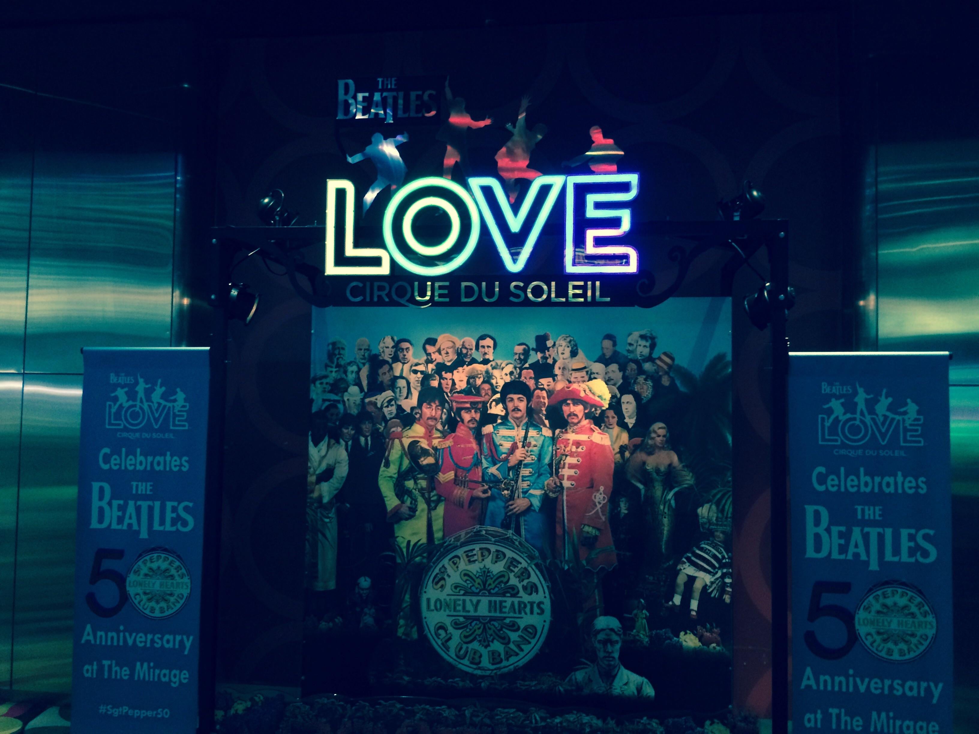 Entrance to the Love Show in The Mirage Lobby