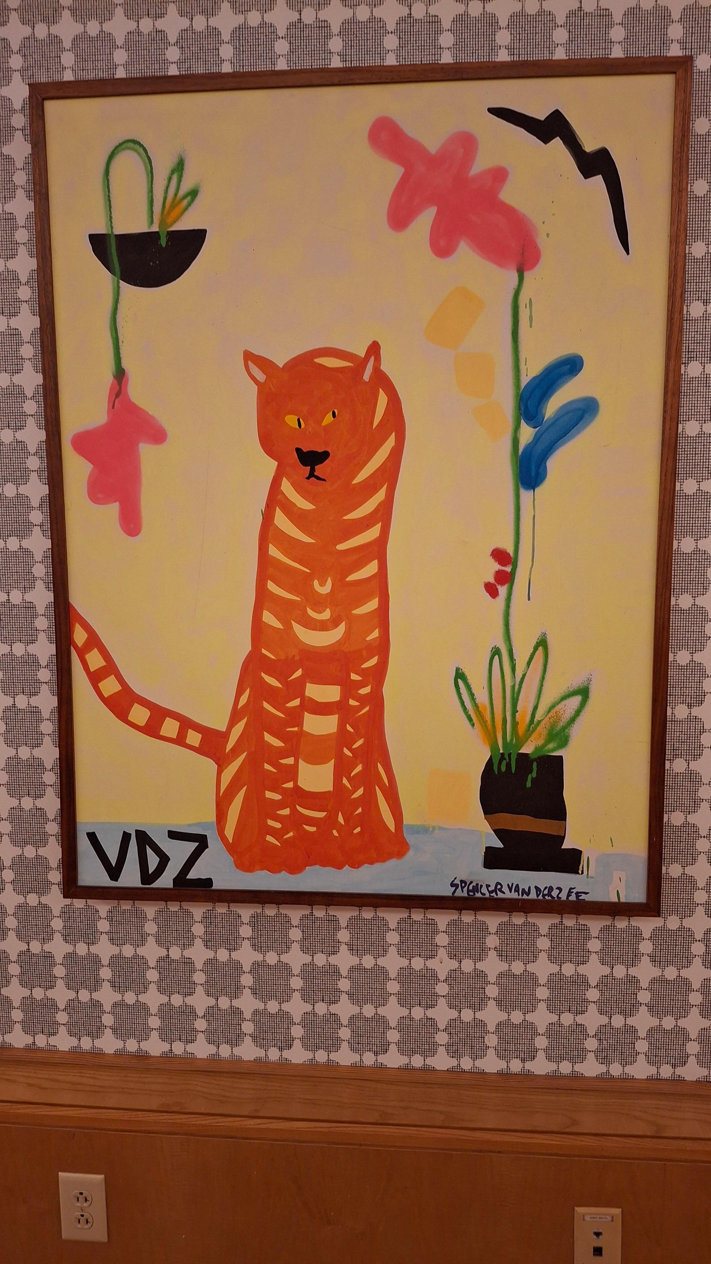 Painting by a relative of mine by elevator