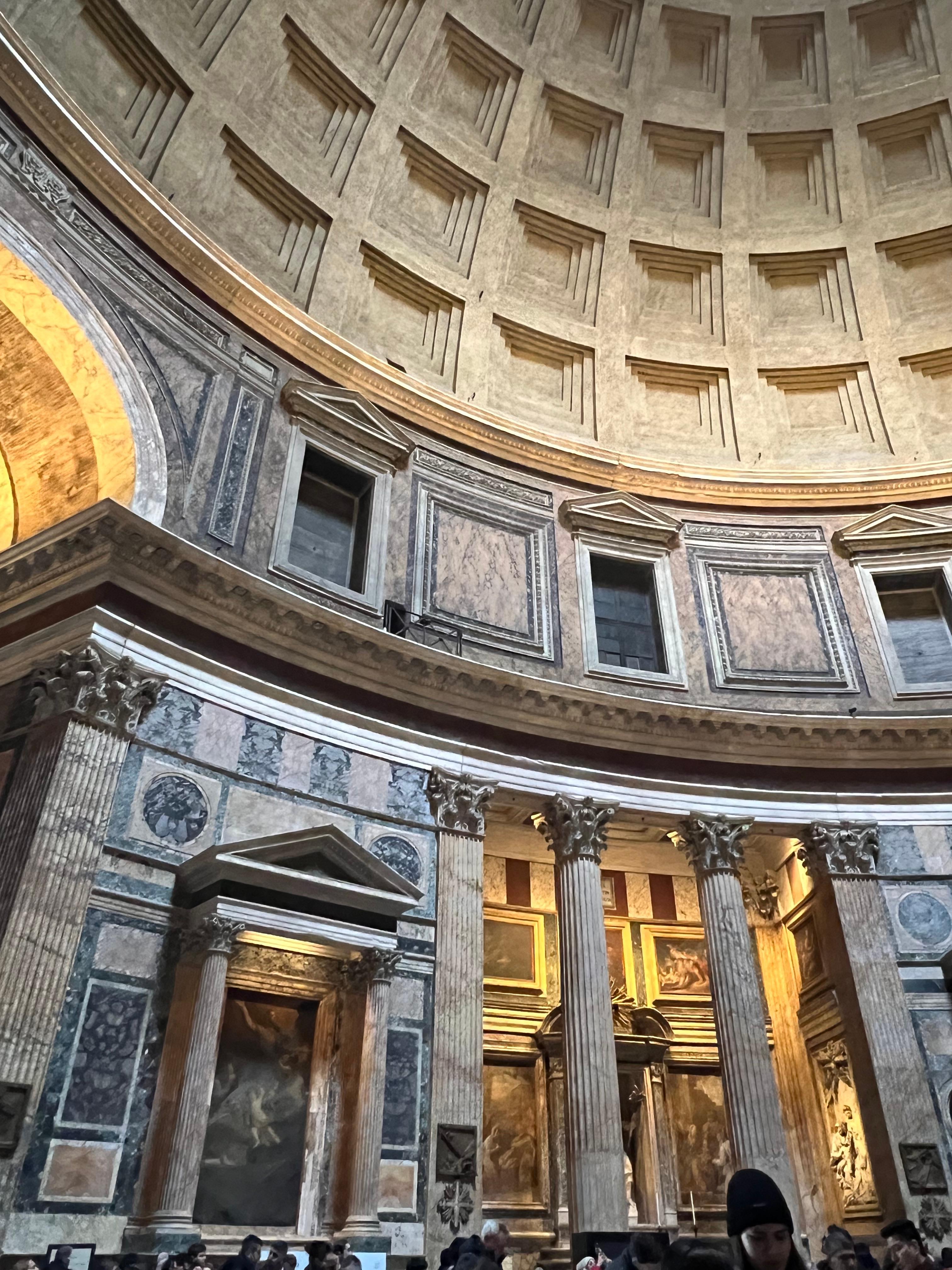 Inside the Pantheon. 