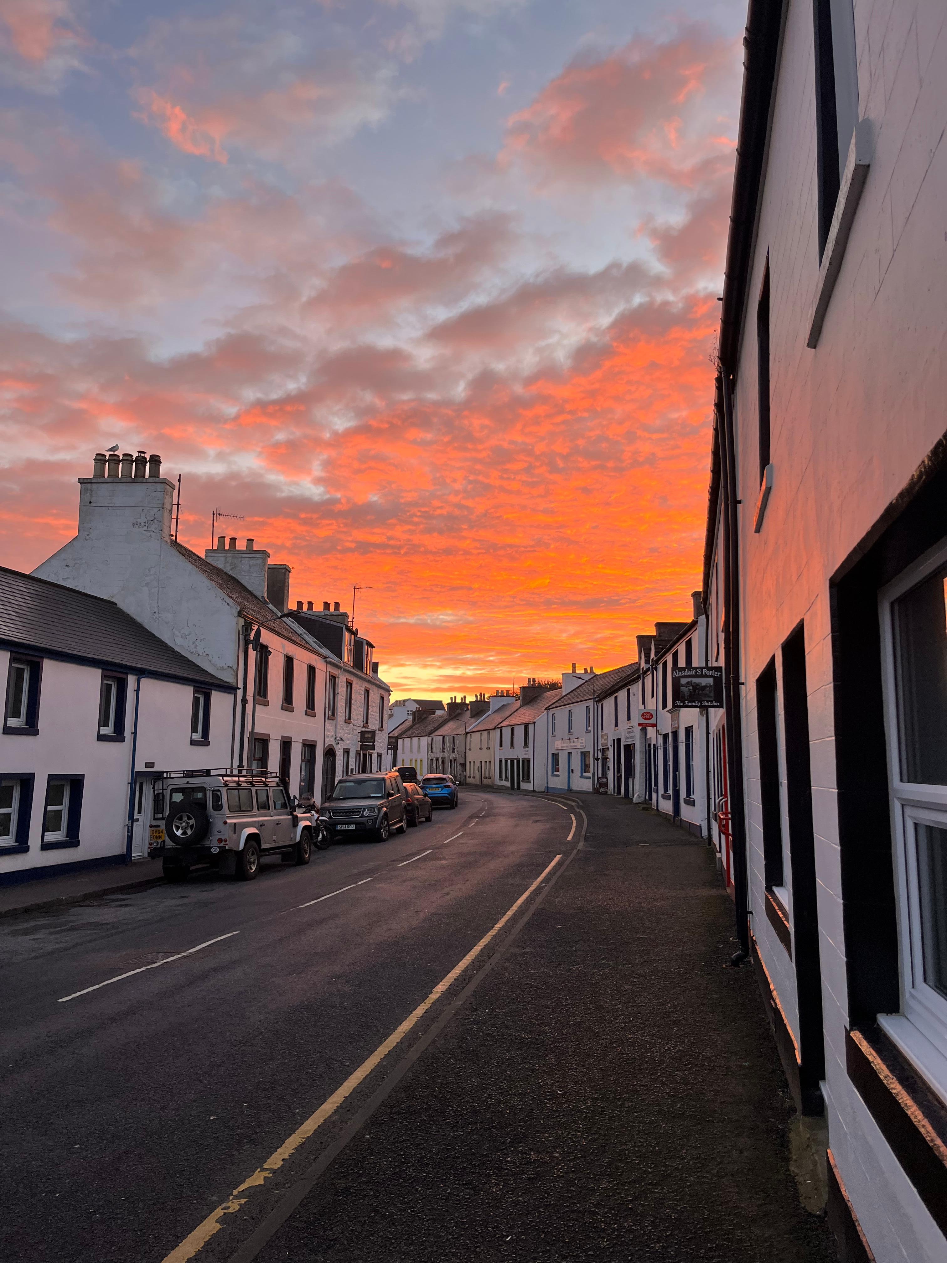 Lovely sunrise view straight outside the front door