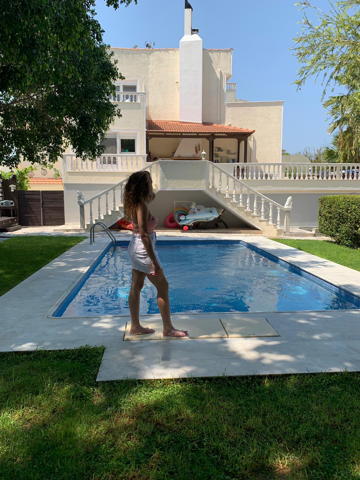 Daytime pool view at Villa Small Paradise