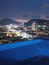 Rooftop pool at night was open till 10pm