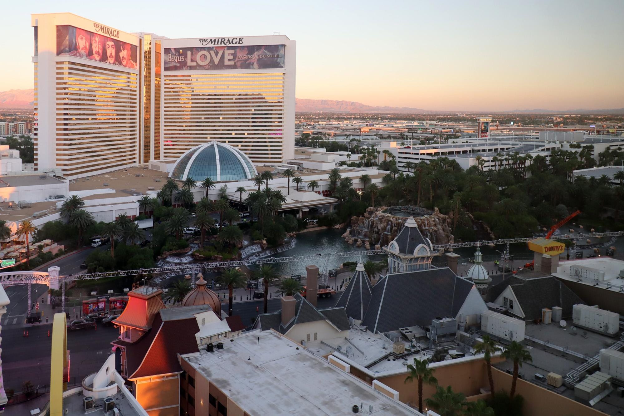 Strip view from floor 58 (not 58th floor).