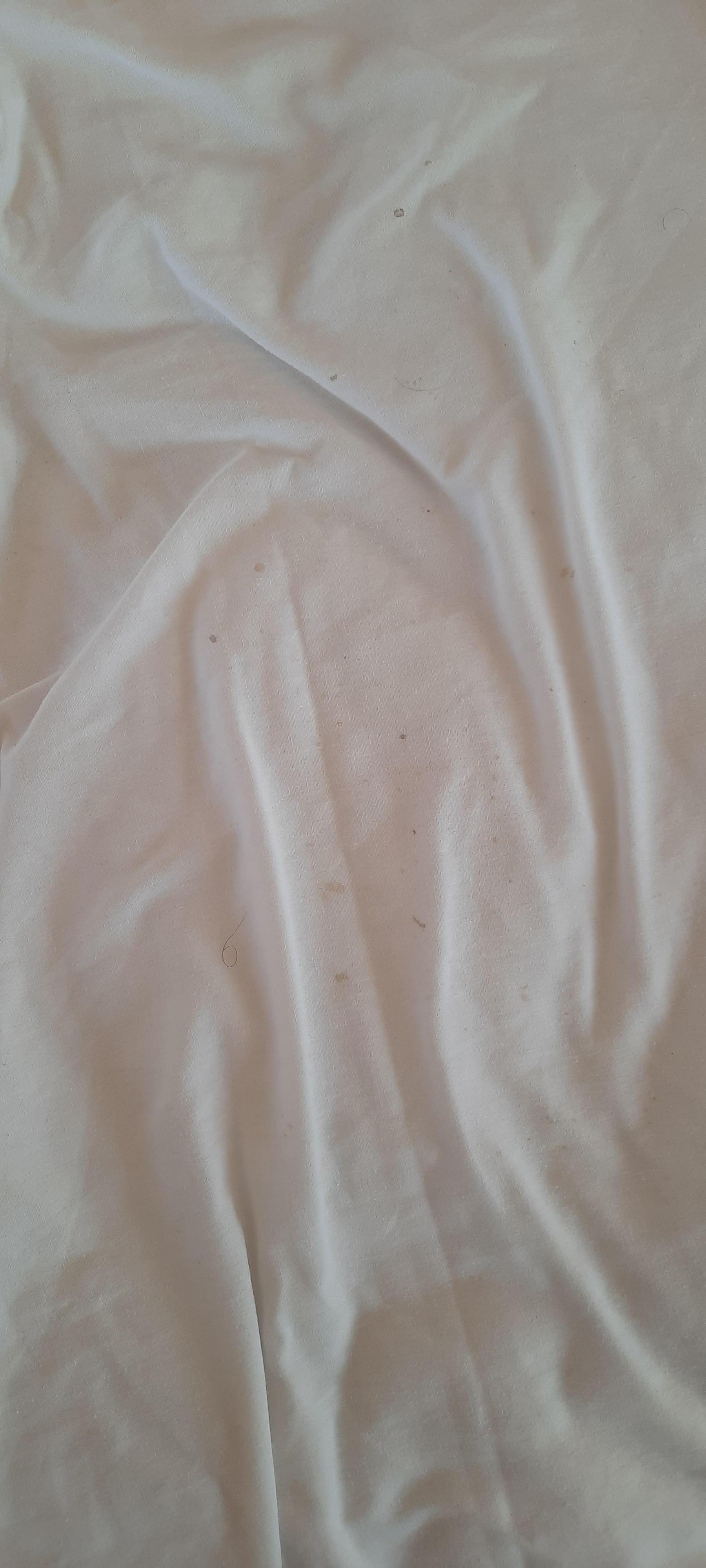 The sheets had blood stains on them...