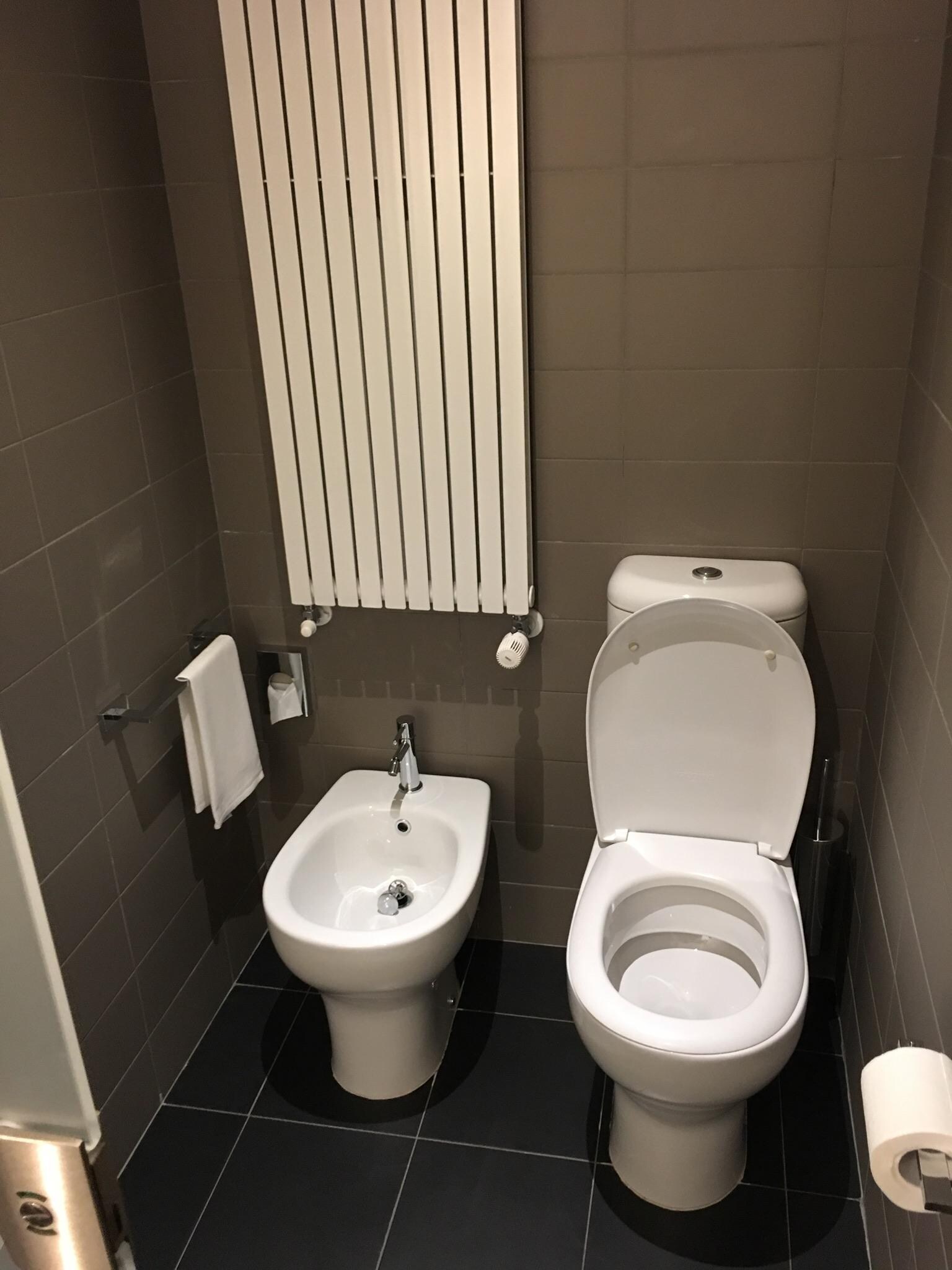 No shower in the bathroom