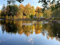 The loch which the lodges are situated around